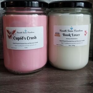 Pink and White Scented Candles